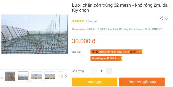Giá bán lẻ lưới chắn côn trùng 32 mesh trên Lazada